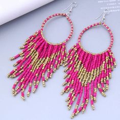 This Dangle & Drop Earrings item by SparkleWithAva has 9 favorites from Etsy shoppers. Ships from Rockledge, FL. Listed on Oct 31, 2022 Beaded Fringe Earrings, Beaded Tassel Earrings, Tassel Drop Earrings, Beads Earrings, Maggam Work, Fashion Jewelry Earrings, Beaded Fringe, Beaded Dangle Earrings, Pink Beads