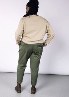 Ace Trouser | Wildfang - Style + Culture for the Modern Feminist Cotton Chinos, Boxy Tee, Chino Trousers, Chinos Pants, Workout Pants, Khaki Pants, Bomber Jacket, Trousers, Wardrobe