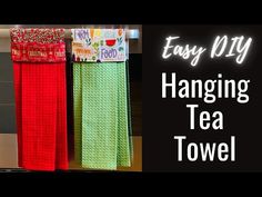 hanging tea towels are easy and fun to make