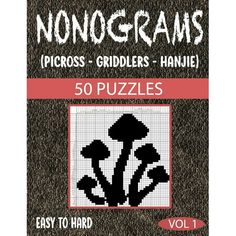 the book cover for nonograms, featuring an image of flowers and leaves