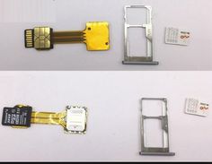 there are two different parts of a cell phone that have been taken apart from each other