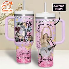 Taylor Swift The Eras Tour Custom Name Stanley Cup Tumbler Having a good mug is never enough since it is quite a hot task to carry on the way. In comparison, a fine tumbler is way more convenient. The right one to purchase must be able to keep the desirable temperature, while being completely safe to use. Never have to choose again as our product is right here. It is designed to be your best friend on the go.  Outstandingly heat-insulated: Double-walled vacuum insulation technology helps keep yo Taylor Swift Cruel Summer, Taylor Swift Merchandise, Quick Drinks, Cruel Summer, Taylor Swift Cute, Taylor Swift Music, Estilo Taylor Swift, Stanley Tumbler, Taylor Swift The Eras Tour