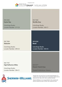 the color scheme for sherylin williams's new paint collection, which is available in