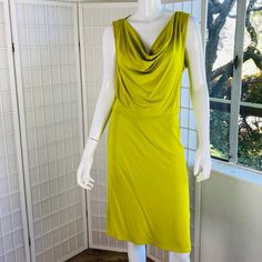 Nwt, Josie Natori Lime Green Rayon Blend Sleeveless Dress, L. Nwt, Good Condition. L B; 40" L; 41" Sleeveless Ruched Mini Dress For Work, Fitted Draped Sleeveless Dress For Spring, Green Sleeveless Lined Midi Dress, Sleeveless Green Ruched Dress, Green Sleeveless Ruched Dress, Green Sleeveless Midi Dress For Formal Occasions, Long Kaftan Dress, Color Block Maxi Dress, Flounce Hem Dress