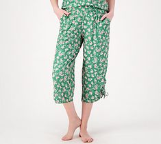 Match these cropped pants with leather sandals for a look that's so casually chic, your vacation attire will be jealous. From Cuddl Duds. Chic Drawstring Bottoms For Spring, Chic Spring Bottoms With Drawstring, Chic Spring Pants With Drawstring, Spring Relaxed Fit Bottoms With Drawstring, Relaxed Fit Drawstring Bottoms For Spring, Casual Capris For Vacation, Casual Vacation Capris, Comfortable Summer Ankle-length Pants, Summer Drawstring Pants For Loungewear