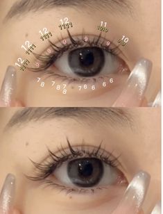 Manhua lashes anime lashes manga lashes chinese makeup trend Siren Eyebrows, Eyelash Extensions Korean, Asian Lash Extensions, Korean Eyelash Extension, Korean Eyelashes, Manhua Lashes, Korean Eyelash, Anime Lashes