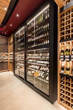 Pure Liquid Wine & Spirits | Retail | Cass Calder Smith Wine Boutique Shops, Wine Store Design, Unique Wine Bottles, Wine Boutique, Retail Store Interior Design, Liquor Shop, Home Wine Cellars, Wine House