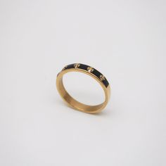 Gold cross patterns on gold plated band ring with black enamel. Plated with 18k gold, this ring is simple yet elegant. Have it your way with this style or wear with our royal rings, like Royal Knight Ring. Knight Ring, Royal Knight, Royal Rings, Enamel Cross, Jewelry Accessories Ideas, Cross Patterns, Cross Ring, Enamel Ring, Gold Cross