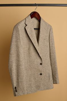 A best-selling handmade bespoke jacket crafted from Ariston's famous 3-season donegal tweed fabric; with all of its glorious flecks of color. Everybody loves a donegal tweed; the tradition, the texture, the coloring, the durability. And this one has been updated (made lighter and more breathble) so you can wear it throughout more of the year - without losing any of the charm, performance or resilience. Single-breasted Tweed Jacket With Notch Lapel, Timeless Tweed Single-breasted Blazer, Timeless Single-breasted Tweed Blazer, Timeless Tweed Jacket With Welt Pockets, Timeless Long Sleeve Tweed Jacket, Tailored Tweed Jacket With Lapel Collar, Tailored Timeless Tweed Jacket, Classic Single-breasted Tweed Jacket, Timeless Tweed Blazer For Fall