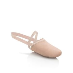 Pirouette like the pros in our Leather Pirouette II. The half sole design offers the best of both worlds. Sturdy leather hugs the forefoot while the open heel provides much needed breathability. Elastics around the sides and under the arch of the foot keep you stable while turning non-stop. Capezio logo on ballet-style sole patch adds an exclusive touch. Size: S.  Color: Beige.  Gender: female.  Age Group: adult. Leather Slip-on Dance Shoes, Leather Dance Shoes With Rubber Sole For Practice, Leather Dance Shoes With Leather Sole For Practice, Leather Slip-on Dance Shoes With Rubber Sole, Leather Dance Shoes With Closed Toe, Leather Closed Toe Dance Shoes With Branded Insole, Synthetic Flat Heel Dance Shoes, Flexible Closed Toe Dance Shoes, Adjustable Leather Dance Shoes With Round Toe