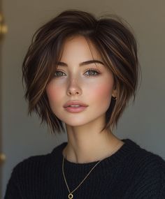 51 Stunning Short Bob Hairstyles For Thin Hair, Bangs, And Layers - Hair Trend Guide Layered Short Bob, Hairstyle For Short, Trendy Bob, Butterfly Haircut, Layered Short, Cute Hair Colors