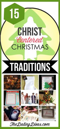 christmas cards with the words, 20 christ centered christmas adverts on them and pictures of