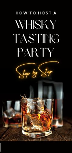 an advertisement for a whisky tasting party