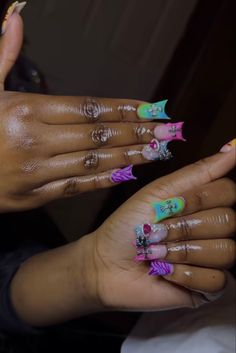 Duck Shaped Nails, Punk Nails, Shaped Nails, Drip Nails, Simple Acrylic Nails