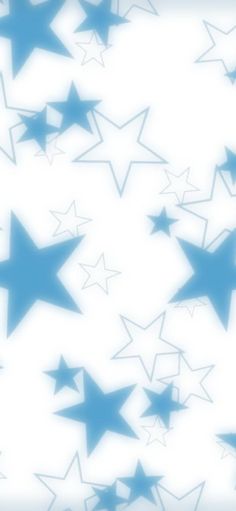 blue and white stars are flying in the air