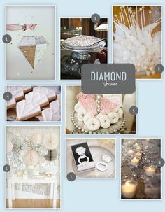 a collage of photos with different types of cakes and desserts on them, including candles