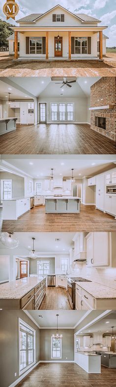 an open floor plan for a new home