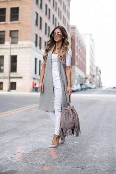 Gray Vest, Mode Tips, Rock Outfit, Summer Work Outfits, Trending Fashion Outfits, Office Outfits