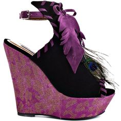 " Feathered Possibilitues " Feathered Sling Back Platform. Paisley Pastel Gold / Purple. Black Faux Suede , Braided Edges Purple Suede Leaf Purple Open Toe Synthetic Wedge Sandals, Purple Synthetic Wedge Heel Sandals, Purple Wedge Heel Sandals In Synthetic Material, Purple Platform Sandals For Party, Purple Adjustable Sandals For Party, Purple Wedge Heel Sandals For Party, Purple Synthetic Sandals With Removable Insole, Purple Platform Sandals With Ankle Strap, Fairy Shoes