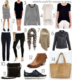 Looking for ideas for what to pack for Europe in spring? These tips for creating a capsule wardrobe that works for a mix of temperatures will help. Dress For London, London In Spring, Travel Style Spring, Europe Travel Outfits, Packing For Europe, Travel Capsule, Travel Capsule Wardrobe, Europe Outfits