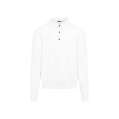 Kiton White Cashmere Knit Polo. Pure white cashmere knit polo sweater, pointed collar, front buttoned fastening, long sleeves, ribbed cuffs and hem, straight hem. Knit Polo Sweater, Polo Design, Knit Polo, Smart Casual Outfit, Polo Sweater, Denim Pant, White Sweaters, Pure White, T Shirt Dress