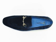 Style: 308-101V-Blue Luxurious Velvet slip-on loafer from our own Maurice collection features Goldtone horsebit hardware detailing and a clean welt! Cordovan Shoes, Shoe Polish, Shoe Horn, Shoe Tree, Gucci Mules, Horse Hair, Suede Shoes, Shoe Box, New Shoes