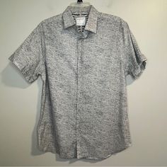 Questions? Leave A Comment Below! Gray Summer Shirt With Buttons, Summer Gray Shirt With Button Closure, Gray Buttoned Shirt For Summer, Gray Summer Shirt, Fitted Casual Collared Shirt, Casual Fitted Collared Shirt, Fitted Collared Shirt, Casual Style, Gray Button-up Casual Shirt, Gray Casual Button-up Shirt