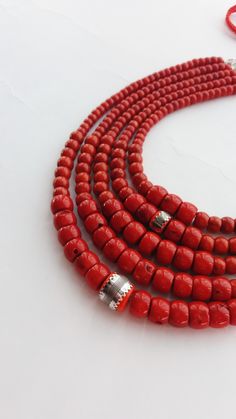 Jwellary Design, Coral Beads Necklace, Coral Design, Ethnic Necklaces, Natural Coral, Coral Necklace, Coral Jewelry, Gift For Mother, Coral Beads