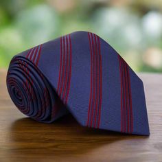 A Blue Pinstripe Business Tie, Business Pinstripe Standard Tie, Pinstripe Ties For Formal Occasions, Striped Standard Tie For Formal Occasions, Striped Business Neckwear Ties, Striped Business Neckwear, Navy Office Tie, Charcoal Gray Suit, Light Grey Dress