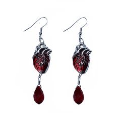 PRICES MAY VARY. Heart Organs Shape Drop Earrings------Made in reference to the human organ heart, the statement and exaggerated pendant adds fun to Halloween parties and is also perfect for everyday party wear; you can wear it to complement your hat, as well as your trendy jeans, shoes, t-shirts, and more. Statement Drop Earrings------ Made of high quality metal alloys and crystals, exquisite workmanship, fine polishing, no fading, easy to wear. Material Size----Material:Alloy+Crystal;Size:As s Blood Earrings, Heart Organ, Creepy Earrings, Human Organ, Earrings Gothic, Jeans Shoes, Gothic Earrings, Trendy Jeans, Human Heart