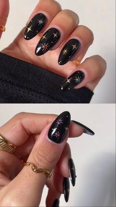 Black Witchy Nails Simple, Witchy Nails Acrylic, Goth Wedding Nails, Rocker Nails Punk, Nails Dark Academia, Witchy Nails Almond, Dark Almond Nails, Acotar Nails, Witchy Nail Designs