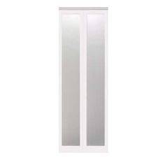 an image of a white door with frosted glass on the front and side panels