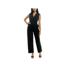 Perfectly polished. This women's Nina Leonard surplice jumpsuit provides undeniable style.Click on this WOMEN'S GUIDE to find the perfect fit and more! Perfectly polished. This women's Nina Leonard surplice jumpsuit provides undeniable style. Click on this WOMEN'S GUIDE to find the perfect fit and more! FEATURES Crepe construction 2-pocket Zipper back Unlined Surplice neckline SleevelessFIT & SIZING Overall length: 57-in. length from shoulder to hem 29-in. inseam 22-in leg opening Straight-leg o Sleek V-neck Jumpsuits And Rompers For Work, Elegant Fitted Jumpsuits And Rompers With Surplice Neckline, Elegant Party Jumpsuits And Rompers With Surplice Neckline, Elegant Party Jumpsuit With Surplice Neckline, Chic Black Strapless Jumpsuit For Work, Sleek Sleeveless Jumpsuit For Work, Sleek Sleeveless Jumpsuits And Rompers For Work, Spring Workwear Jumpsuit With Surplice Neckline, Sleek Formal V-neck Jumpsuits And Rompers