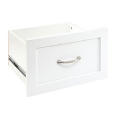 a white drawer with a handle on it