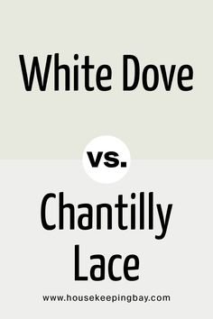 the words white dove and chantilly lace