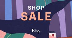 an illustration of a dog with the words shop sale easy