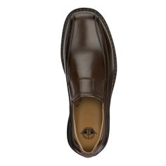 Bring a touch of class to your look with this popular Dockers dress shoe. These men’s loafers are the perfect dress shoe thanks to their modern design and traditional look. Inside is the unique All Motion Comfort technology, meaning your feet can stay relaxed no matter how long the workday. The classic look, complete with genuine leather uppers and a durable rubber outsole, makes them perfect for any style from slacks to casual Fridays. Formal Slip-on Leather Shoes With Ortholite Insole, Formal Slip-on Leather Shoes With Cushioned Footbed, Formal Cushioned Closed Toe Moccasins, Formal Brown Slip-ons With Cushioned Footbed, Semi-formal Slip-on Dress Shoes, Formal Leather Moc Toe Shoes With Cushioned Footbed, Formal Leather Shoes With Cushioned Footbed, Formal Moc Toe Leather Shoes With Cushioned Footbed, Modern Formal Slip-ons With Ortholite Insole