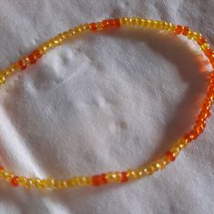 Cute Simple Bracelet Summer Vibes Minimalist Orange And Yellow Nice Touch To Any Outfit Handmade Glass Seed Beads Stretchy String About 6" Radius Bundle Any 3 ""S For Buy 2 Get 1 Free Deal! (3 For $20) Orange Tiny Beads Bracelets For Summer, Adjustable Cute Orange Beaded Bracelets, Cute Orange Beaded Jewelry, Cute Orange Beaded Bracelets, Orange Seed Bead Bracelet, Braclets Diy, Gold Topaz, Stone Wrapping, Handmade Jewelry Tutorials