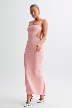 Adoria it.The ADORIA is a sleeveless maxi dress with a square neckline and strategic cutouts. Its fairly wide shoulder straps blend into a classic bra-type closure at the upper back. Its fully-lined fabric offers a comfortable bodycon fit, closing with an invisible zipper at the centre back for a smooth, seamless silhouette. Its side cutouts accentuate an alluring hourglass silhouette with an eye catching back cutout. Gala Maxi Dress With Fitted Bodice And Square Neck, Fitted Bodice Square Neck Maxi Dress, Summer Evening Maxi Dress With Square Neck, Sleeveless Maxi Dress With Cutout Back For Gala, Fitted Maxi Dress With Square Neck For Gala, Chic Evening Maxi Dress With Square Neck, Fitted Square Neck Maxi Dress For Gala, Chic Square Neck Maxi Dress For Evening, Formal Summer Maxi Dress With Square Neck