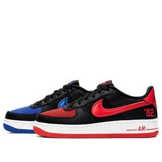 (GS) Nike Air Force 1 LV8 'Black Chile Racer Blue' DH0201-001 (AF1/SNKR/Skate/Low Top) Nike Air Force 1 High-top For Sports, Sporty Nike Air Force 1 With Branded Insole, Sporty Black Nike Air Force 1 For Sports, Black Custom Sneakers With Branded Insole, Breathable Nike Air Force 1 For Streetwear, Nike Air Force 1 Breathable For Streetwear, Nike Air Force 1 Breathable Sporty Streetwear, Nike Air Force 1 Lace-up For Streetwear, Black Nike Air Force 1 Sporty Shoes