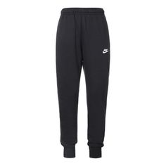 Nike Sportswear Club Fleece Trousers Black BV2672-010 (Men's/Casual) Black Sports Sweats With Pockets, Black Sweats With Pockets For Sports, Nike Sportswear Tracksuit For Sports, Black Sportswear Sweatpants With Ribbed Cuffs, Black Sweatpants With Ribbed Cuffs For Sports, Nike Black Sportswear Joggers, Nike Activewear With Ribbed Waistband For Sports, Nike Black Fleece Sweatpants, Nike Sportswear Sweatpants With Ribbed Cuffs