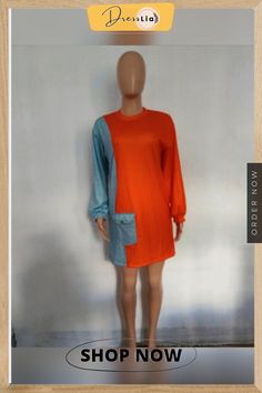 Winter Color Patchwork Loose Pullover Sweatshirt Multicolor Long Sleeve Top With Pockets, Casual Color Block Sweatshirt For Loungewear, Spring Color Block Crew Neck Sweatshirt, Long Sleeve Patchwork Tops For Loungewear, Orange Color Block Long Sleeve Sweater, Relaxed Fit Patchwork Crew Neck Sweatshirt, Casual Oversized Patchwork Sweater, Casual Patchwork Sweater With Relaxed Fit, Cotton Patchwork Long Sleeve Sweater