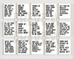 six black and white printables with the words, don't you know what they