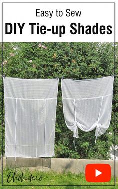 an easy to sew diy tie - up shade for the garden or yard