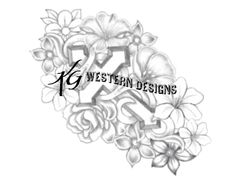 the western designs logo with flowers on it