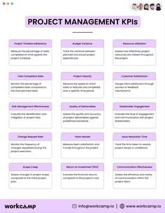 the project management process is shown in purple