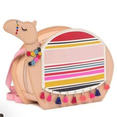 Stunning* *Brand New No Tag * Kate Spade New York (Ksny) Ladies "Spice Things Up" Leather Camel Crossbody Bag Colour: Multicoloured, Main Body Is A Muted Pink/Beige. Pink Shoulder Strap Material: 100% Cow Leather. Trim: 100% Cow Leather. Lining: 100% Polyester Height (Including Camel Head): 7 1/2" Or 19cm Width (Including Camel Head): 11" Or 28cm Depth: 2 1/2" Or 6.4cm Strap Drop: 24" Or 61cm Pictures Are Of Actual Item. For Sale Is A Stunningly Beautiful Kate Spade "Spice Things Up" Leather Cam Novelty Purses, Kate Spade Crossbody Purse, Kate Spade Shoulder Bag, Muted Pink, Kate Spade Purse, Black Crossbody, Pink Beige, Kate Spade Bag, Black Backpack