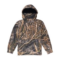 The best fishing sweatshirt ever built is now available for kids in America's favorite camouflage patterns from the authority in concealment â€” Mossy Oak. Designed with a toasty fabric and integrated face mask, this Reaper camo sweatshirt is ideal for those chilly mornings on the water. Constructed of 100% polyester microfleece with stain resistance, the kid's Reaper Mossy Oak fishing hoodie offers maximum comfortable and warmth when temperatures drop. Outdoor Camouflage Fleece Hoodie, Camouflage Fleece Hoodie For Outdoor, Outdoor Fleece Top With Adjustable Hood, Camouflage Hoodie With Adjustable Hood For Outdoor Activities, Outdoor Camouflage Sweatshirt With Drawstring Hood, Camouflage Hoodie With Adjustable Hood For Outdoor, Camouflage Sweatshirt With Drawstring Hood For Outdoor, Fishing Sweatshirts, Mossy Oak Camo