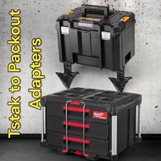 there are two tool boxes on top of each other with the words, testakt tools