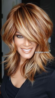 Discover 30 stunning fall hair colors, from rusty red to deep teal, perfect for adding warmth and style to your look this season. Blonde Hair With Chestnut Lowlights, Blond With Auburn Lowlights, Auburn Hair With Blonde Highlights And Lowlights, Red Hair Color Fall 2024, Dark Blonde Hair Red Highlights, Light Auburn With Blonde Highlights, Hair Color Ideas For Blondes With Red, Light Brown Hair With Blonde And Red Highlights, Hair Color Ideas Blonde And Red